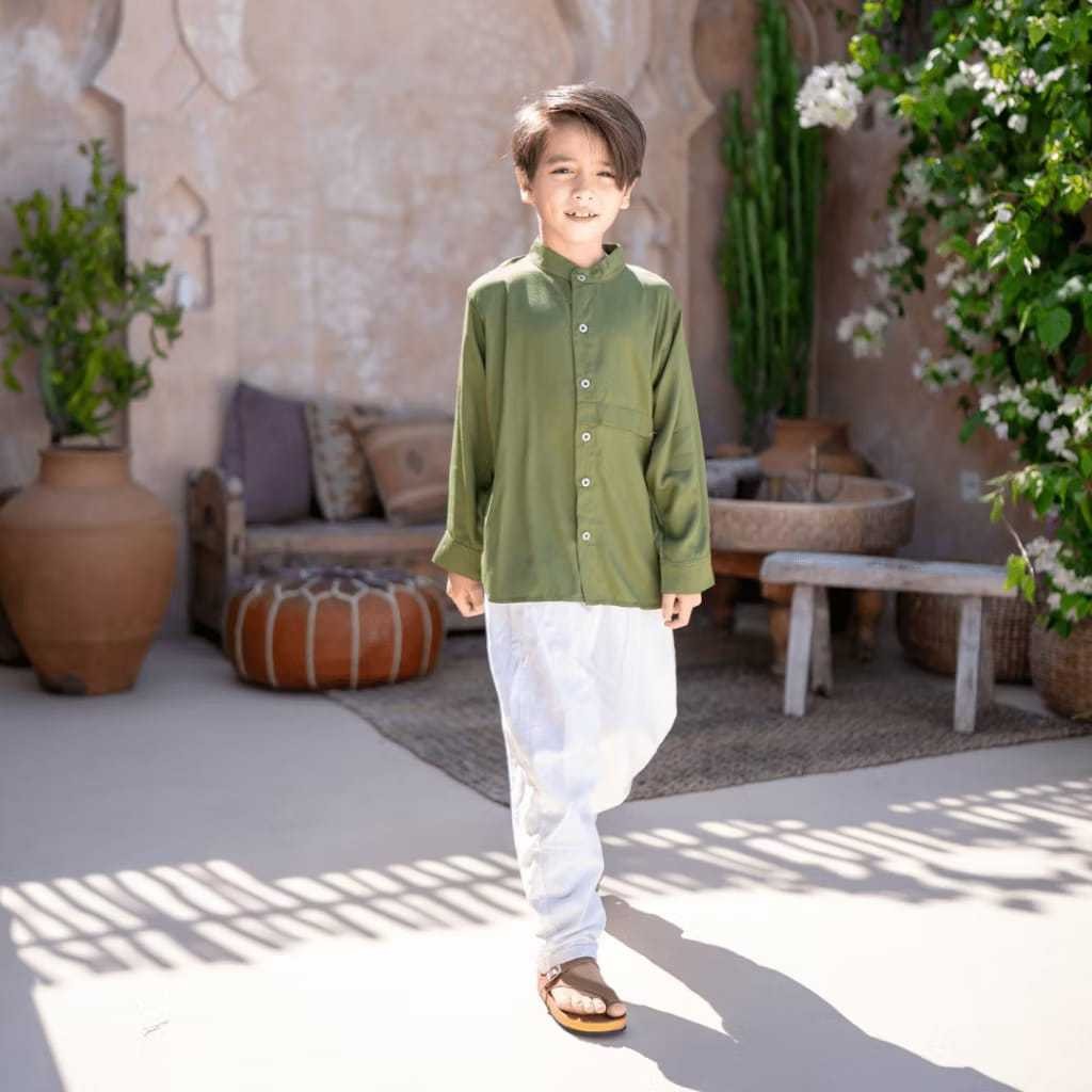 Azlan Koko Anak | Atasan Koko Anak Laki Laki | Baju Koko Anak | Baju Lebaran Anak | Baju Idul Fitri