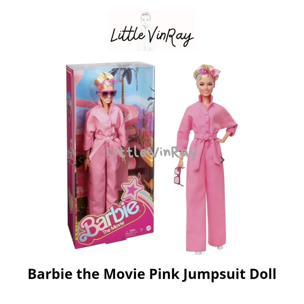 (READY) Barbie the movie Pink Jumpsuit Blonde Hair Doll