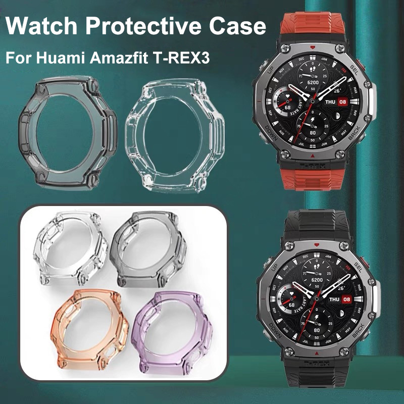 TPU Bumper Case Amazfit T-Rex 3 Silicone Soft Cover Huami Amazfit T-REX3 Half Pack TPU Protective Ca
