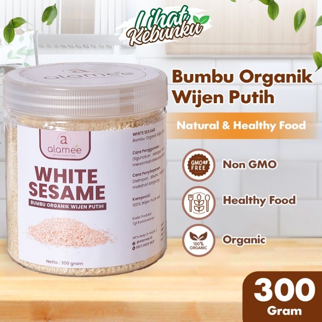 

ALAMEE Wijen Putih Bumbu Dapur Organik White Sesame Seed Bumbu Dapur Masak Rempah Tanpa Campuran LIHAT KEBUNKU