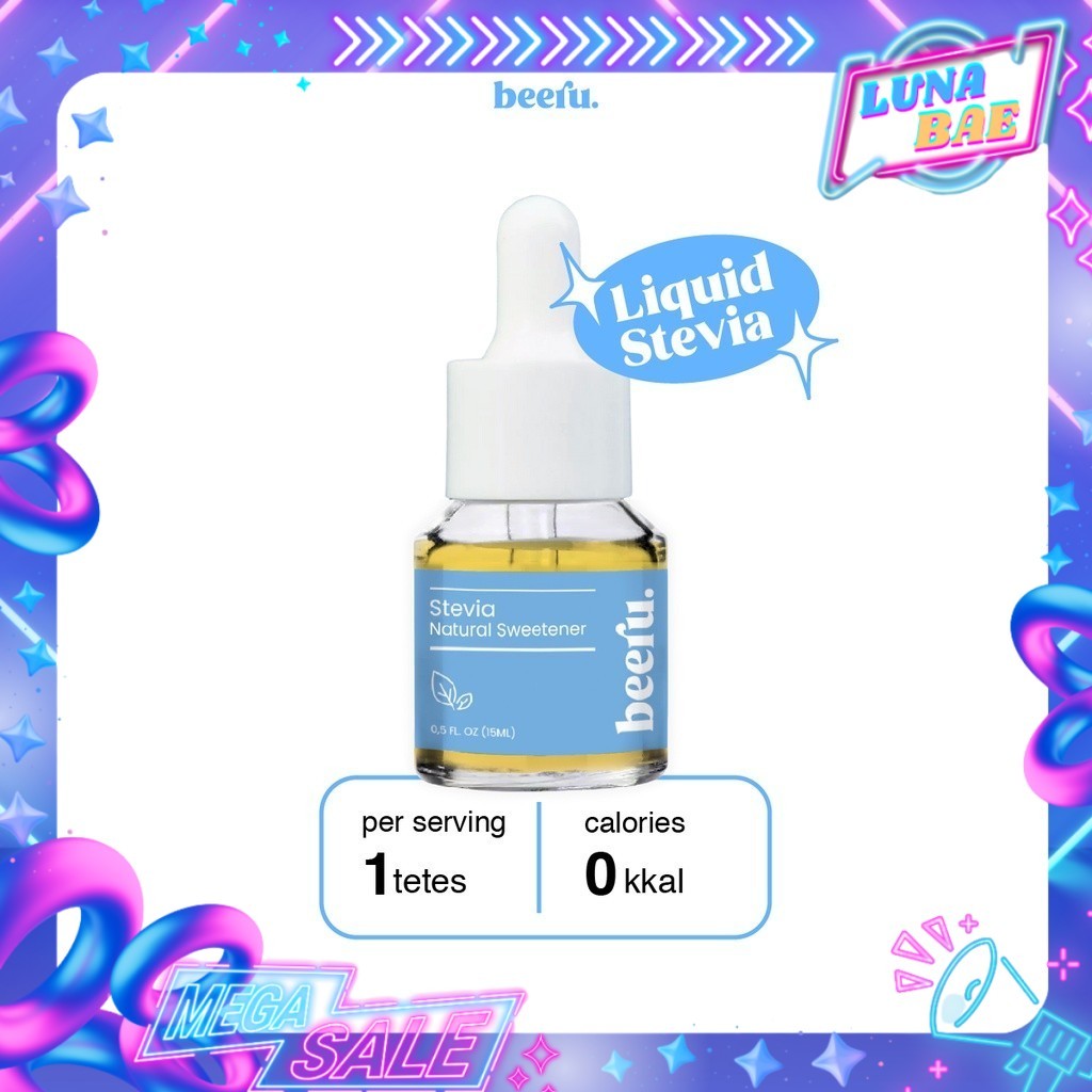 

Beeru Stevia Natural Sweetener - 15mL pemanis 0 kalori beru