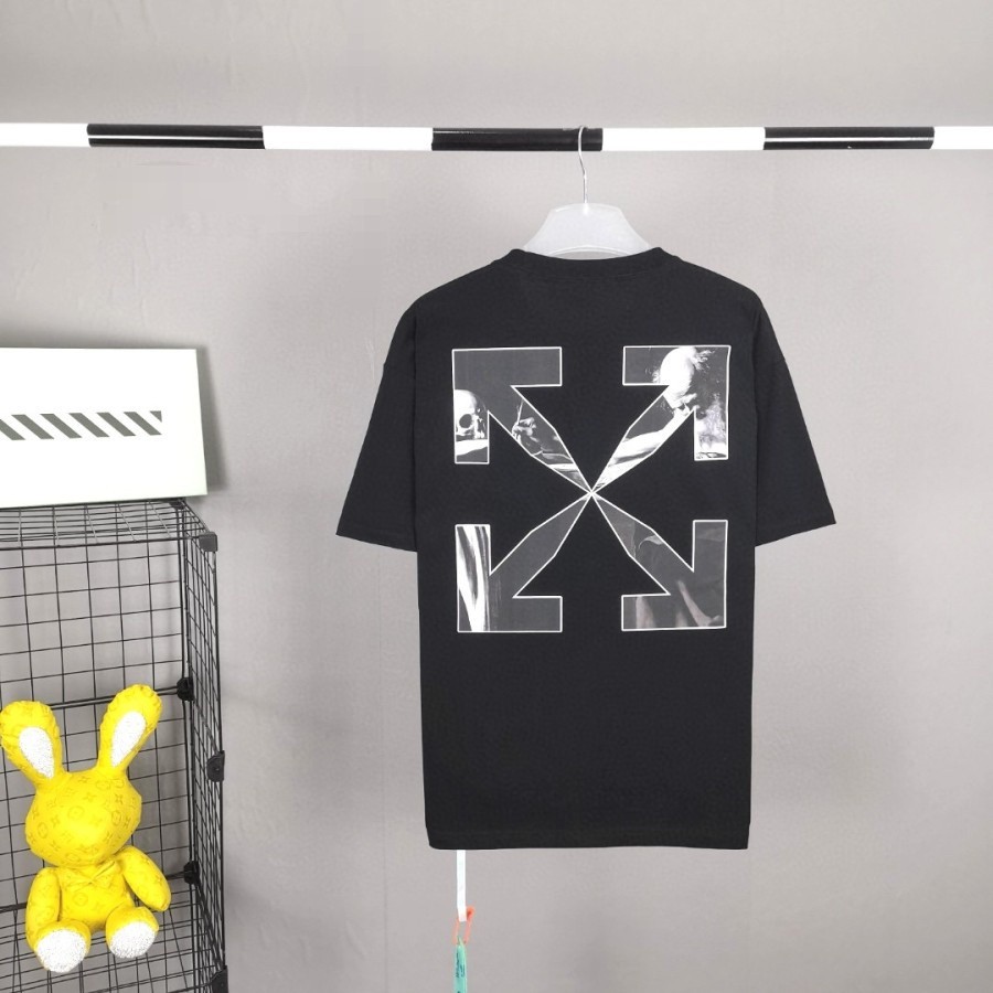 【COD】 【COD】 Kaos Baju Off White Caravaggio Arrow SS 22 Black Tee (Oversized) T-shirts T-shirt