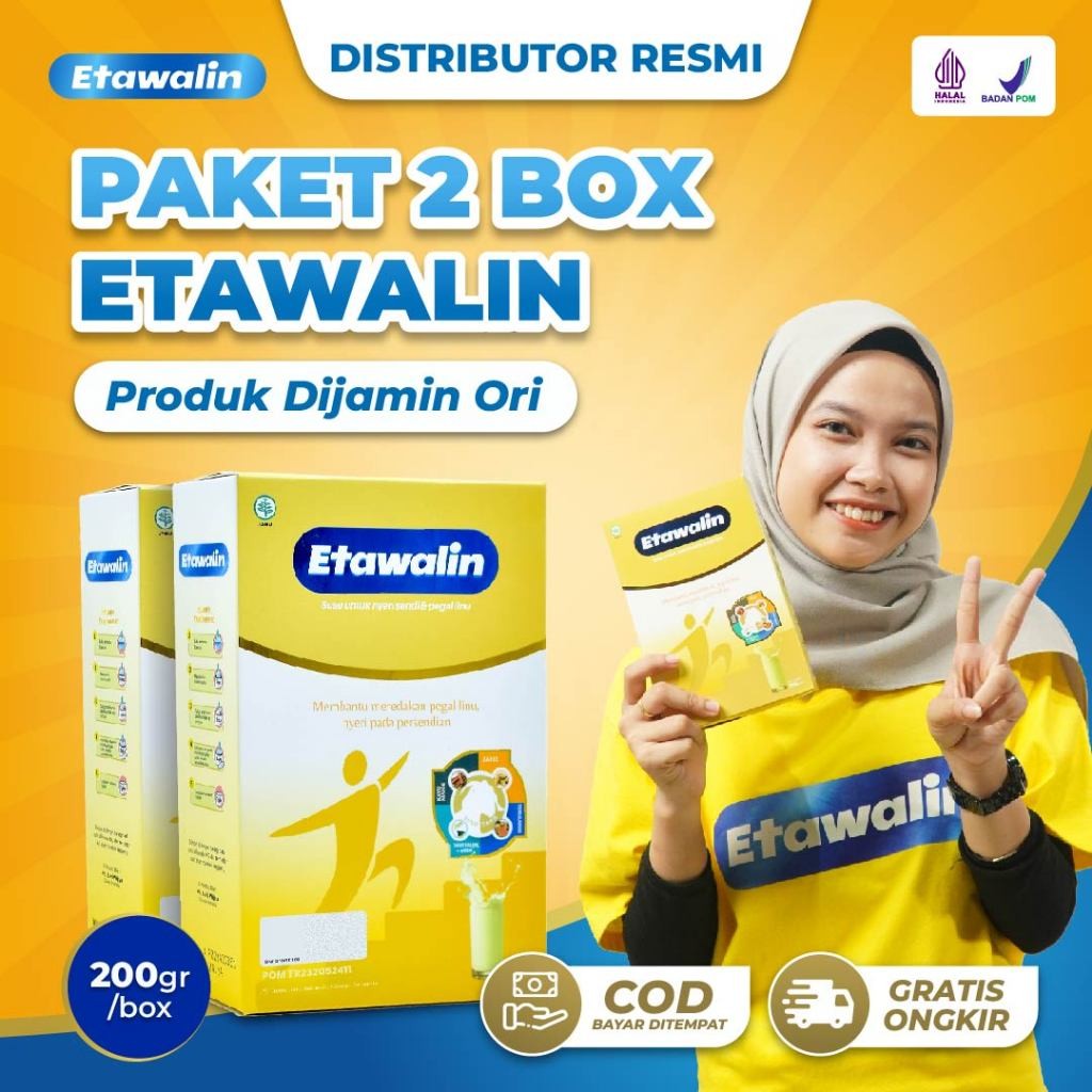 

Etawalin Original 2 Box – Susu Kambing Etawa Untuk Kesehatan Tulang Sendi Susu Anti Pengapuran Sendi