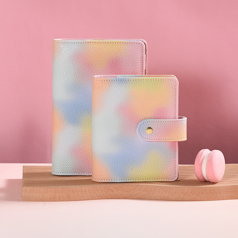 

A5/A6/A7 Tie Dye Color Change Color Loose-Leaf Notebook Notepad Planner Scrapbook Gift Soft Cover Creative School Supply