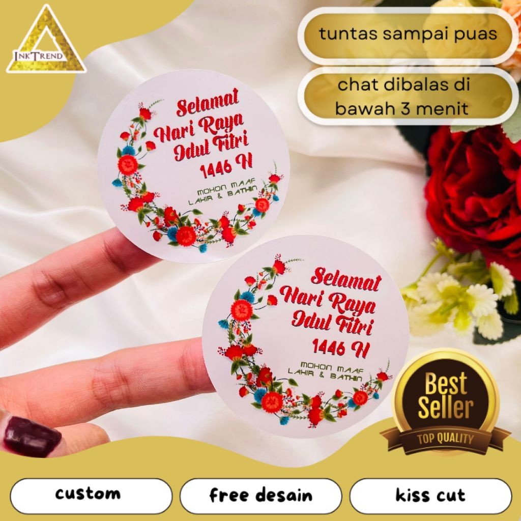 

INKA 9-15 Sticker Toples Hampers Ramadhan Sticker Label Selamat Hari Raya Idul Fitri Bandung