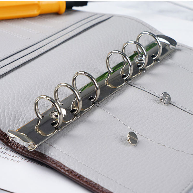 

Brass Metal Spiral Rings Binder Clip with 2 Pairs of Screw for Diary Notebook Planner A5A6A7 Binder Clip File Folder Stationery