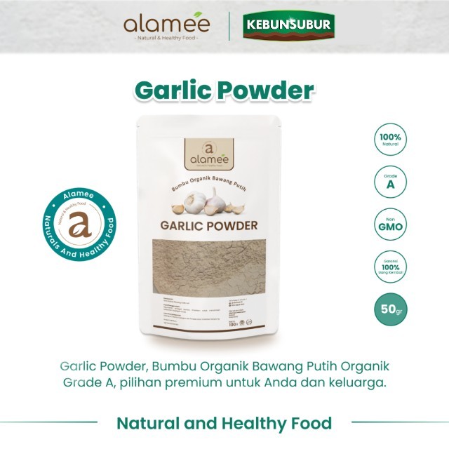 

ALAMEE Bubuk Bawang Putih Ground Garlic Powder Bumbu Dapur Organik Instan Murni Seasoning 50 Gram kebunsubur Kebunsubur