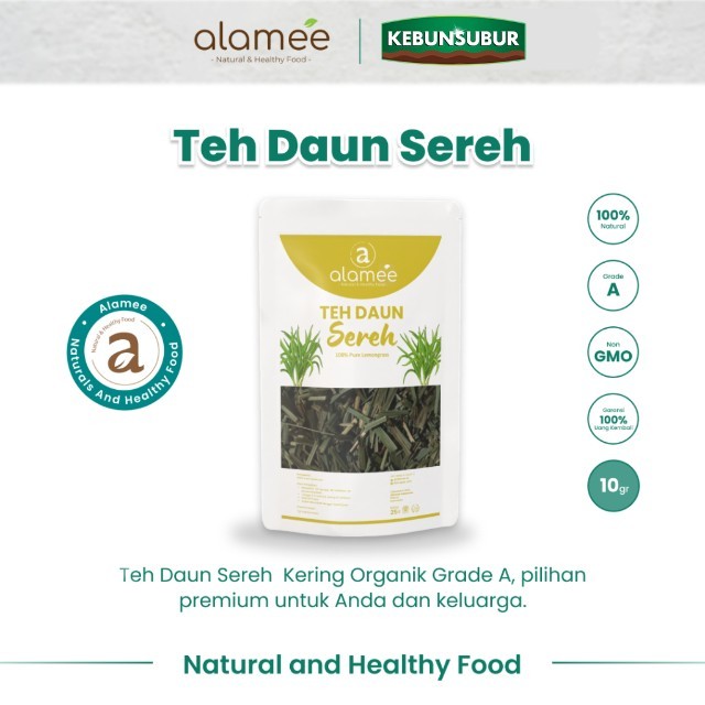 

ALAMEE Lemongrass Leaf Tea Teh Daun Sereh Organik Kering Dried 10gr Premium kebunsubur