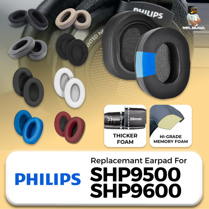 Earcup Earpad Ear Cushion Philips SHP9500 SHP9600 Busa Pad Bantalan