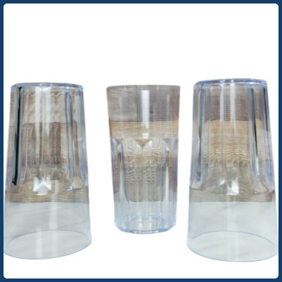 3 PCS Gelas Bening Transparan Tahan Panas Mika Besar gelas Jus MPW Anti Pecah Gelas Minum Plastik