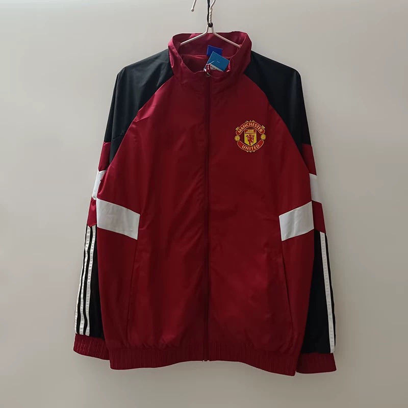 Manchester United Mantel Trench 2526 Jersey Pakaian Olahraga Lengan Panjang Kasual Sepak Bola Tahan 