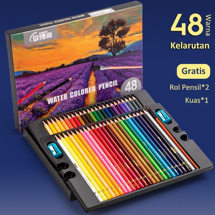 

[New Collection] Pensil Warna 48/72/120 Warna Profesional Pensil Minyak Pensil Gambar Aircolor - WaterSoluble 48color