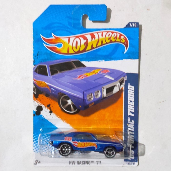 SR99 HW Hot Wheels 1969 69 Pontiac Firebird T/A biru tampo HW 2011 Racing