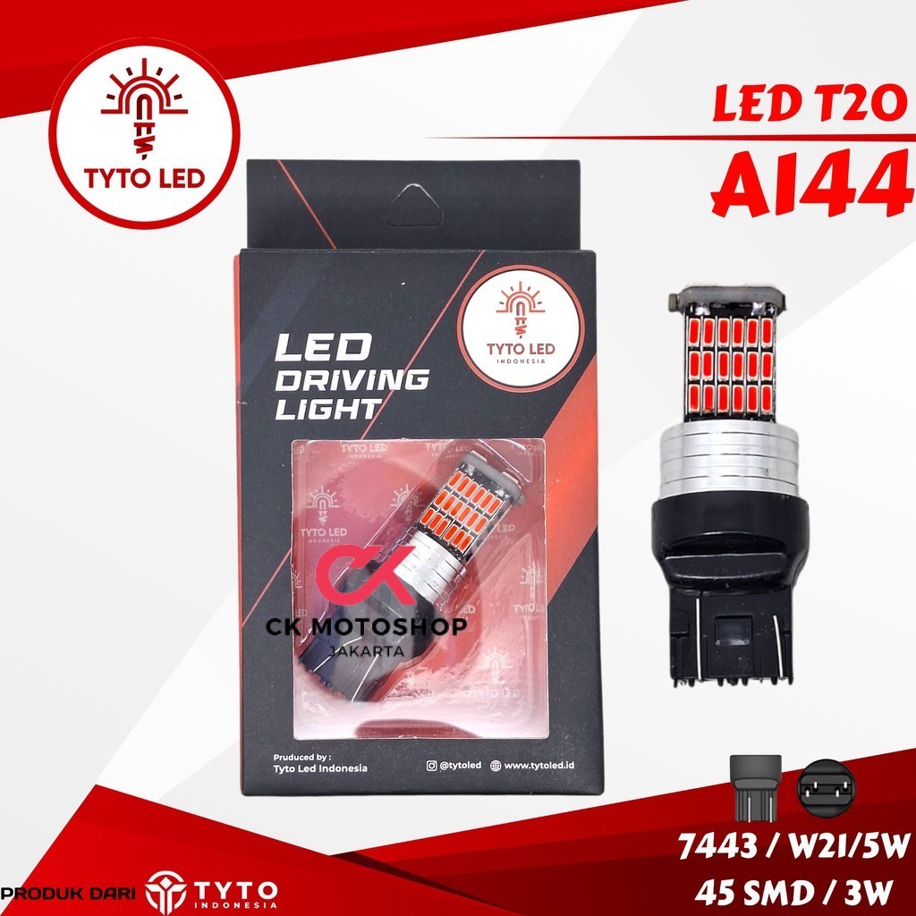 Lampu LED Sein Mundur Mobil Socket T20 7443 3Watt 45SMD Dc Canbus - TYTO A144