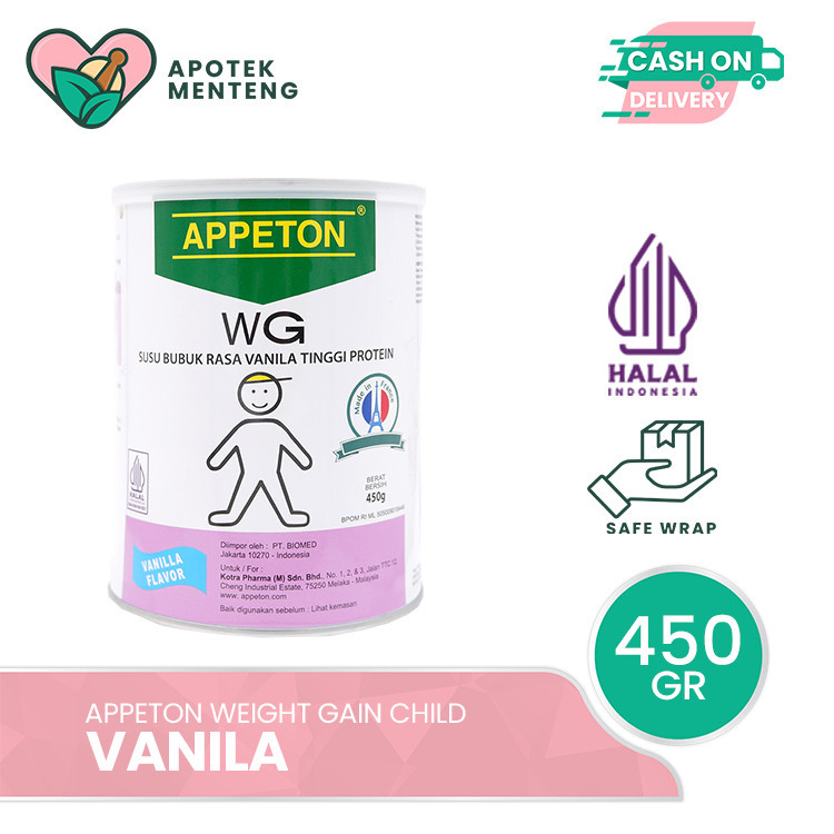 Appeton Weight Gain Child Vanila 450 gr - Susu Tinggi Protein Penambah Berat Badan
