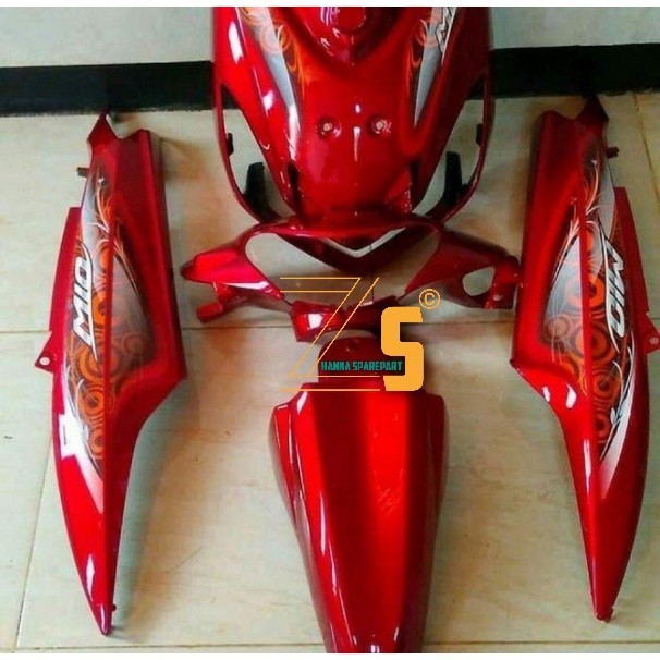 COVER BODY HALUS YAMAHA MIO SMILE MERAH MARUN