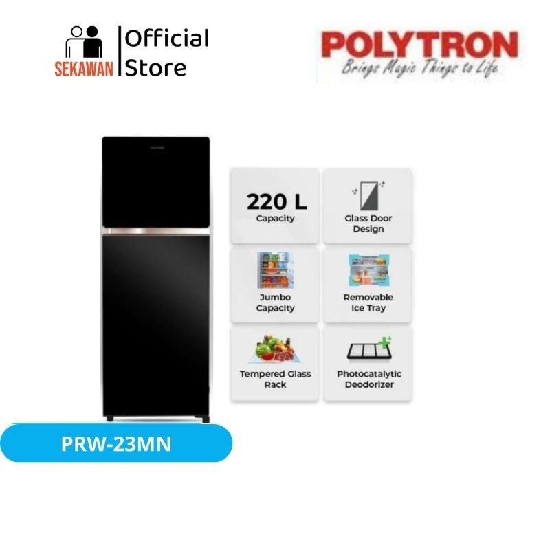 PROMO SPESIAL kulkas Polytron 2 pintu PRW-23MN