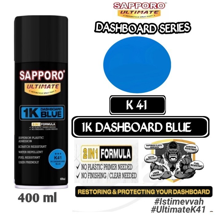 

K41 1K DASHBOARD BLUE SAPPORO ULTIMATE 400ml Cat Semprot Pylok Pilok