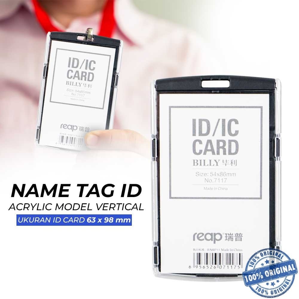 

( Store8 BISA COD ) REAP Name Tag ID Acrylic Model Vertical - 7117