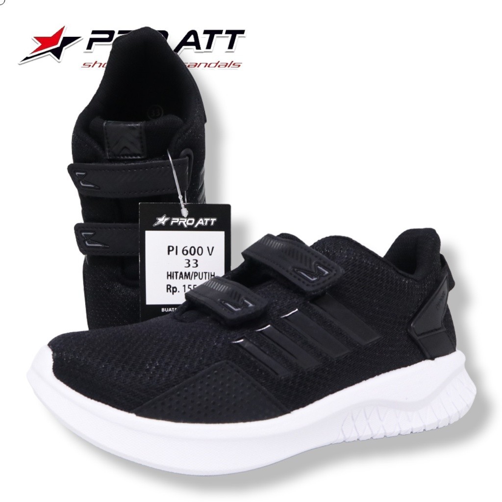 PRO ATT PI 600 (PEREKAT) Sepatu Sekolah Hitam Spatu Anak
