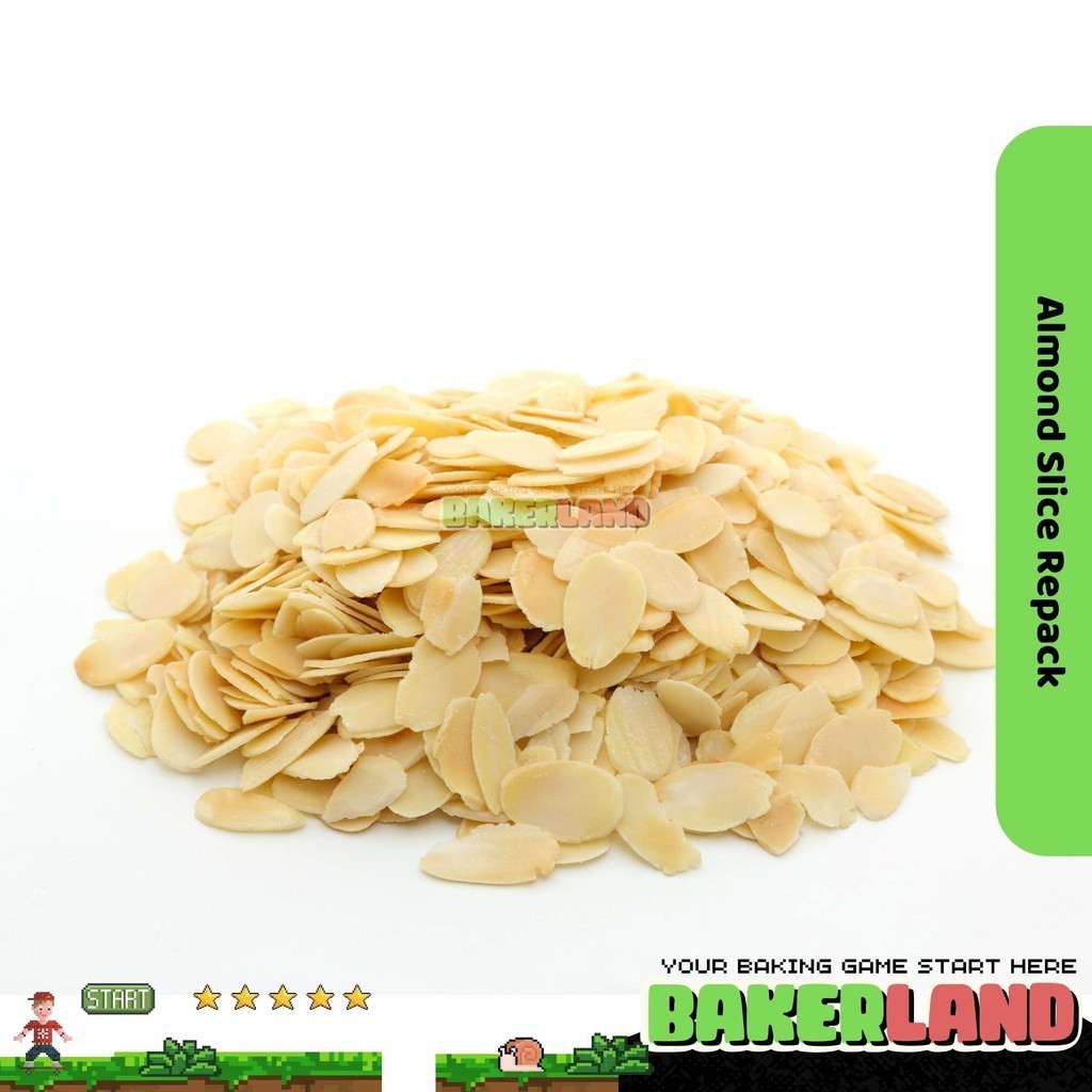 

Kacang Almond Slice Mentah / Iris Premium Quality Import Australia , 500GR, 250GR, 100GR