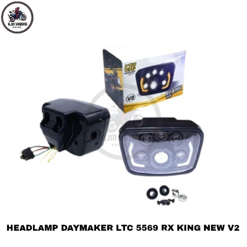 FLASH SALE Headlamp LED Daymaker Lamp Lampu Depan Lampu Tembak 5569 Motor RX KING New V2