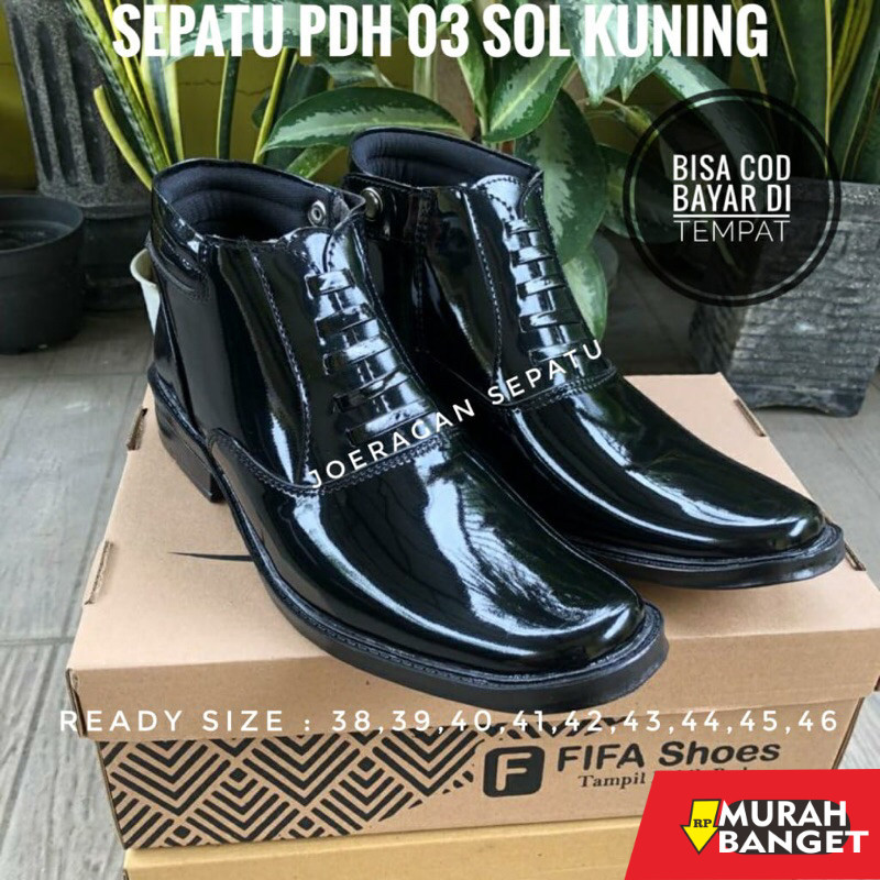 Sepatu pdh- Sepatu Pdh Tni Polri Dishub Satpam Security Pria SEPATU PDH TNI POLRI DISHUB SATPAM SECU