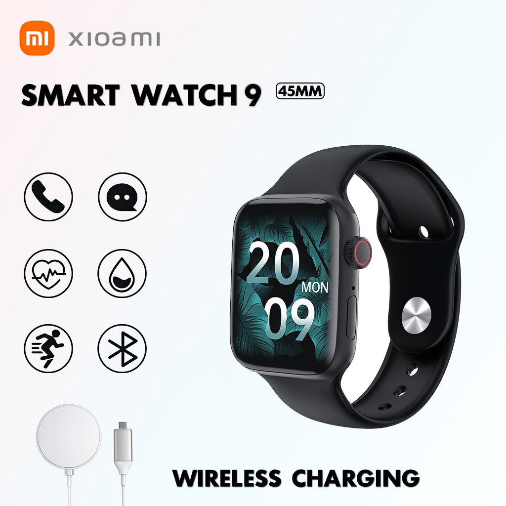 2024 XIOAMI SmartWatch i9 PRO MAX S Original Smartwatch 1.99 "HD Full Touch Screen Wireless Charge Bluetooth Call XIOAMI Jam Tangan Pria Wanita Waterproof Customizable Wallpaper Android IOS Smartwatch