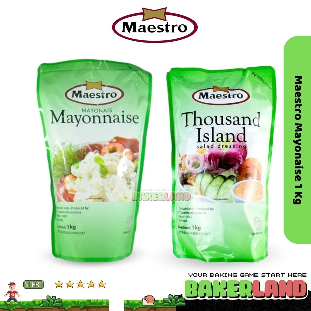 

Maestro Mayonaise / Mayonaise Original 1kg / Maestro Thousand Island/ Mayonaise Serbaguna / Saus thousand Island 1kg