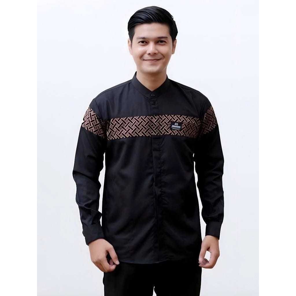 Baju Koko Pria Lengan Panjang Trend Lebaran 2024 Model Terbaru Premium Kobata Hadroh Cowo
