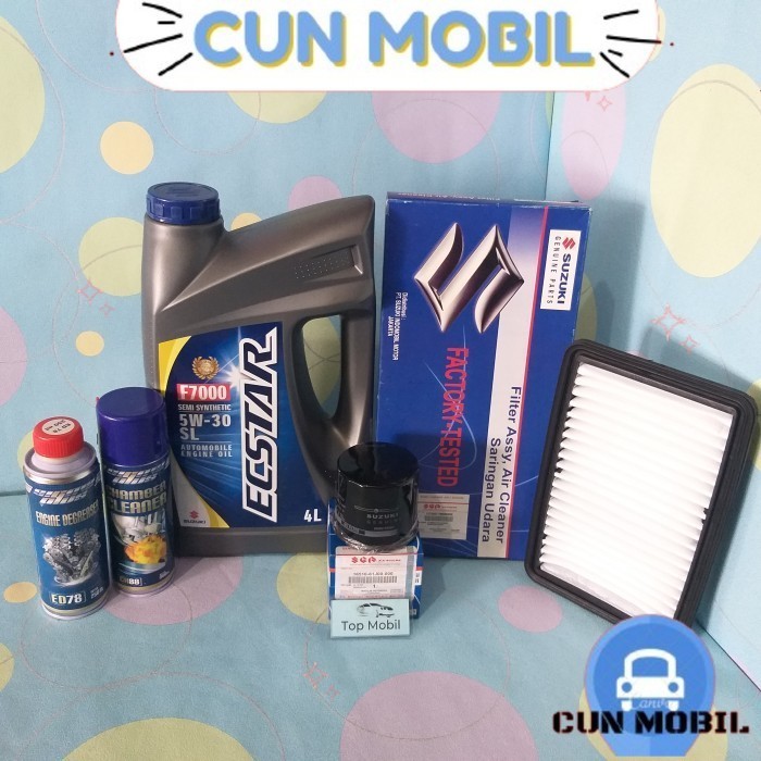 Paket service Oli SGO Ecstar F7000 5W-30 Ertiga Lama (5) CUN MOBIL