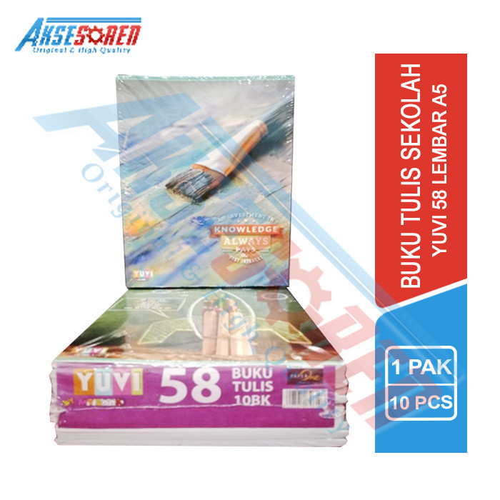 

Buku Tulis Sekolah 1 Pack Yuvi [58 Lembar/10 Buku] / Buku Catatan Harian 1 Pak / Write Book Yuvi 58L