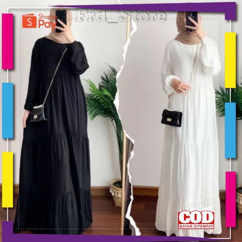 BAHAN ADEM HALUS TEBAL // Hanum Dress Premium / Cassandra / Dress Rayon / Gamis Hanum Busui / Gamis 