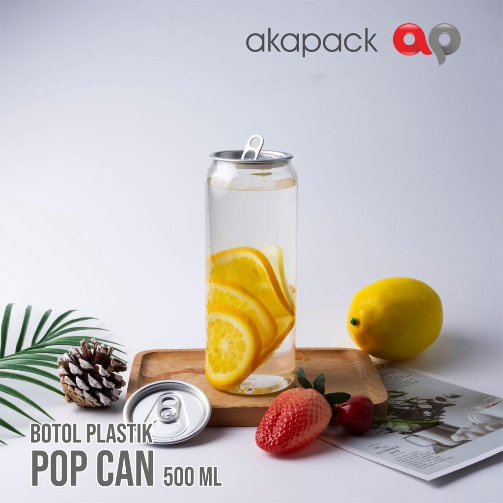 Botol plastik Pet Can 500ml tutup kaleng / pop can transparan