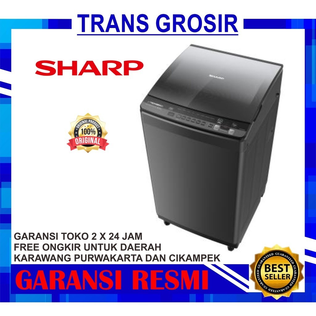 MESIN CUCI TOP LOADING SHARP ESM 9500 / MESIN CUCI 9.5 KG INVERTER