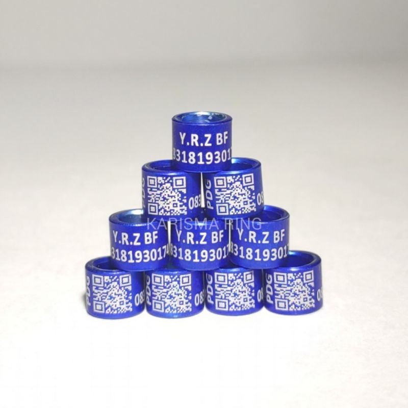 Ring burung laser barcode atau QR Code minimal 25 ringmurah