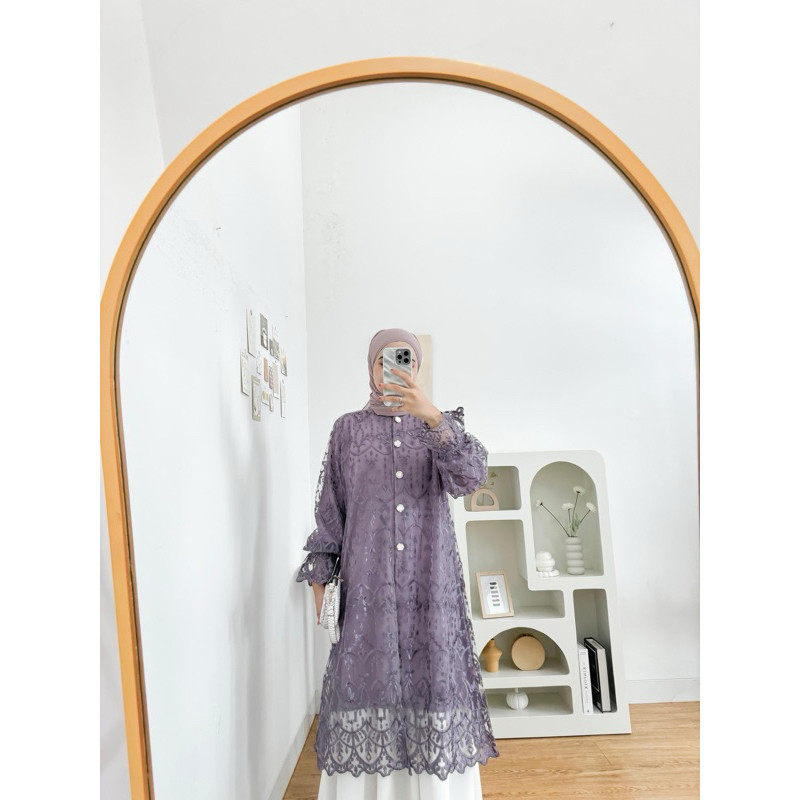 Aluna Lacey Tunic by Locana Label | Raya Series Baju Lebaran Set Lebaran Family Set/ GAMIS MODEL BAR