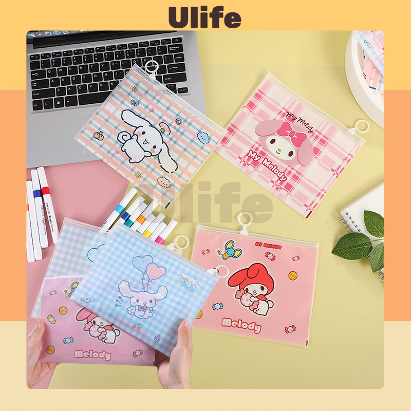 

Zipper Stationery Bag Multi Function / Pouch Zipper Motif Sanrio / Motif Sanrio / Zipper Stationery Bag Multi Function
