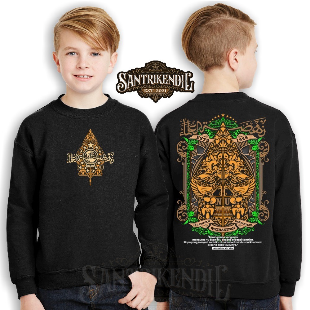 SWEATER SANTRI (GUNUNGAN) terbaru crewneck santri anak - anak pria dan wanita / jaket santri / sweat