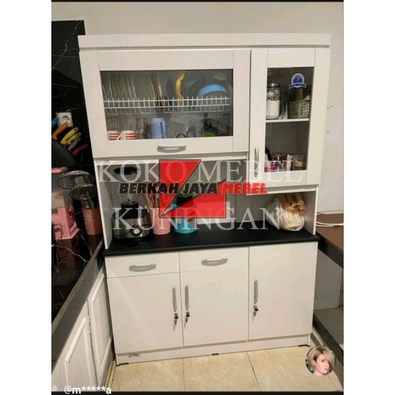 (COD) Lemari Sayur 3 Pintu Lemari Sayur PVC Lemari sayur Minimalis Lemari Dapur