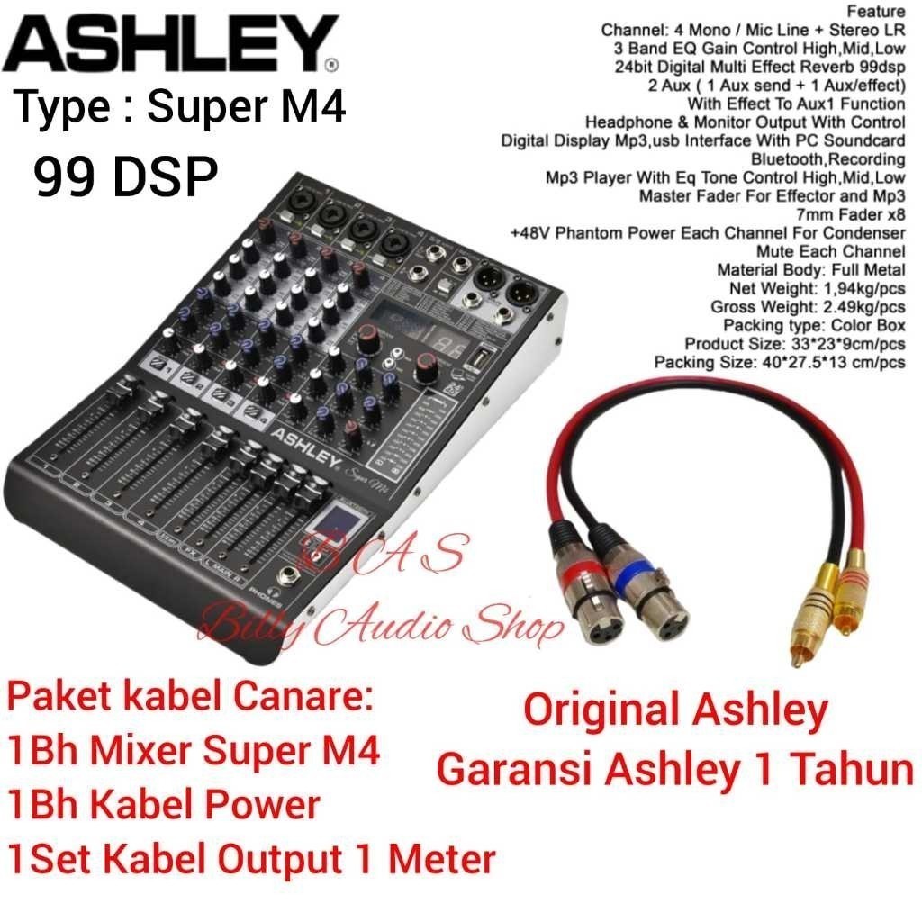 PROMO ASHLEY MIXER AUDIO SUPER M 4 DAN SUPER M 6 ASHLEY SUPER M4 / M6 (6 DAN 8 CHANNEL 4 DAN 6 MIC LINE)