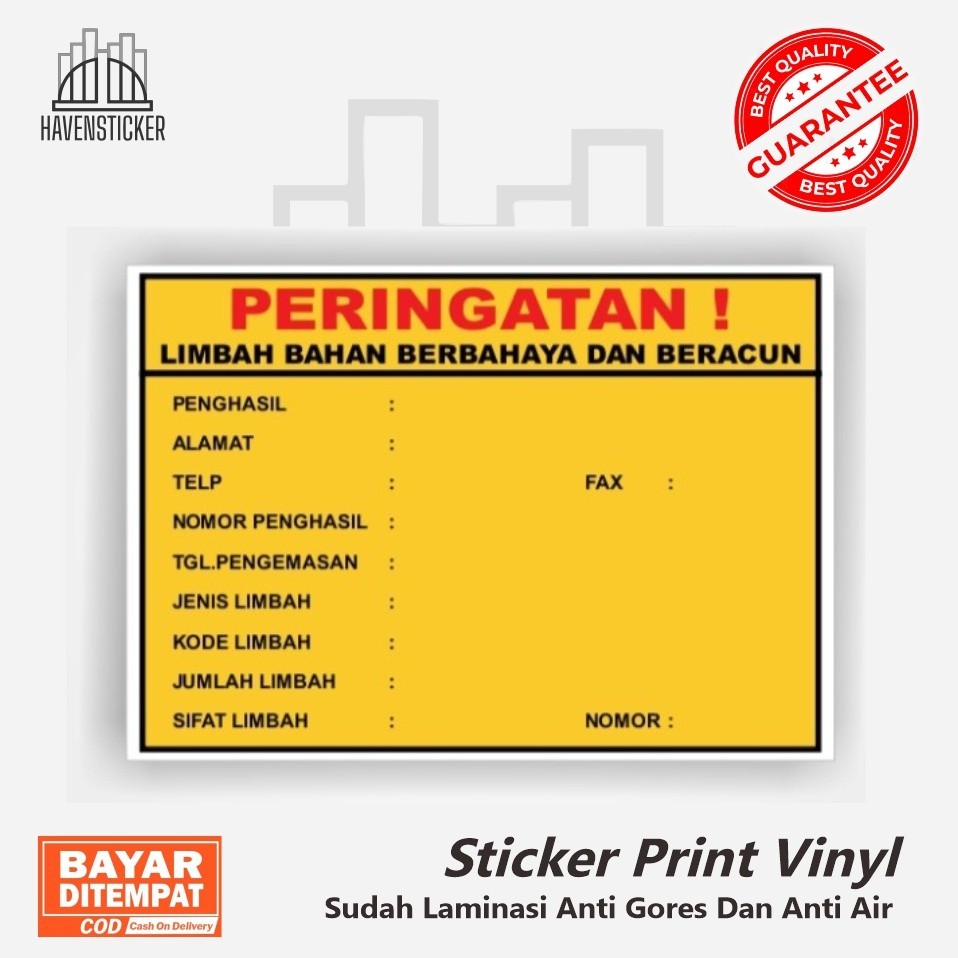 

STIKER LABEL PRINT LIMBAH B3 BAHAN STIKER KERTAS CROMO