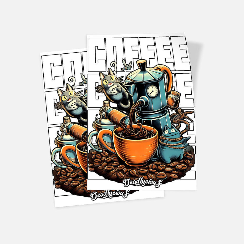 

Glossy Sticker - Set of 2 Deadlycious Coffee #1