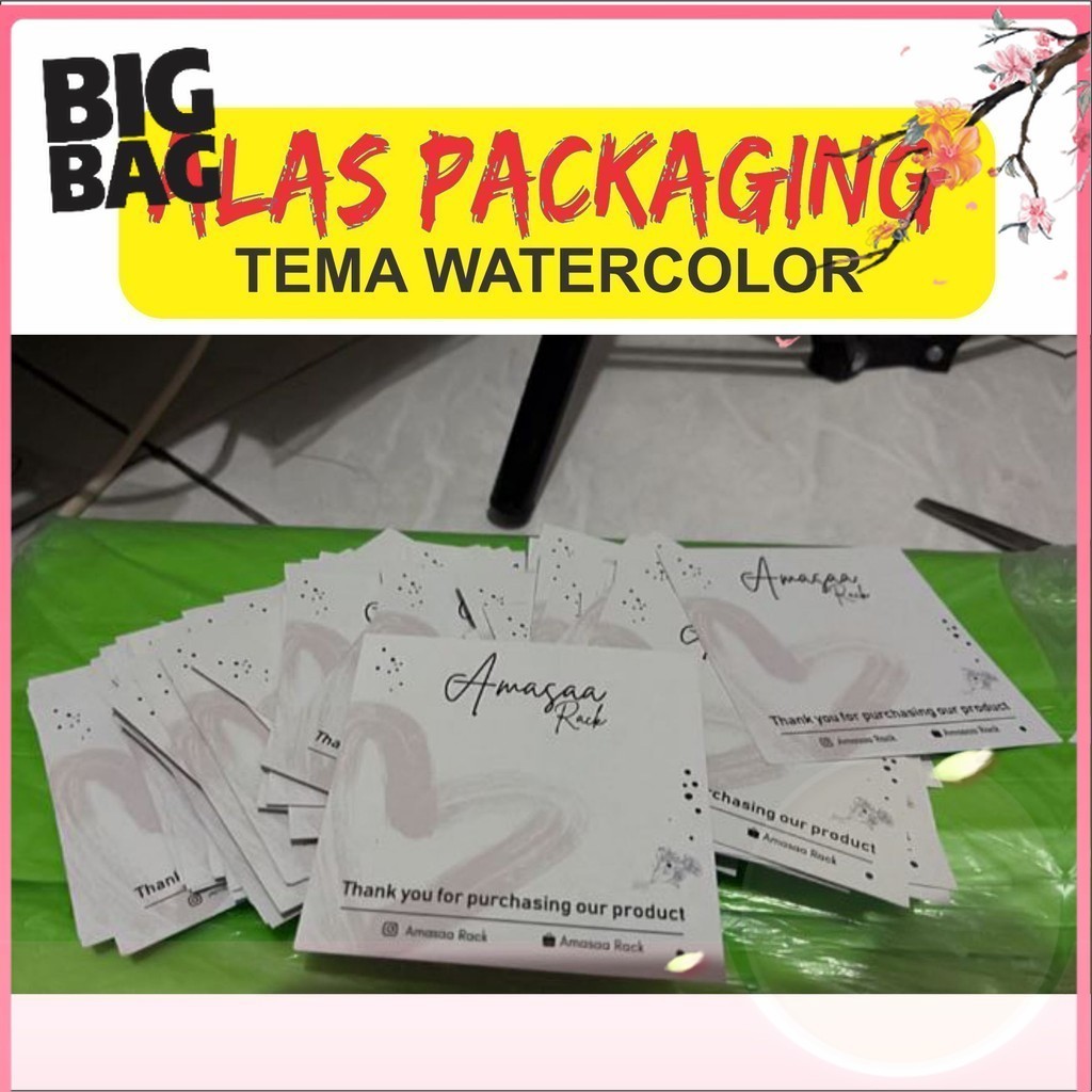 

custom alas packing WATERCOLOR murah BigBAG SHOP