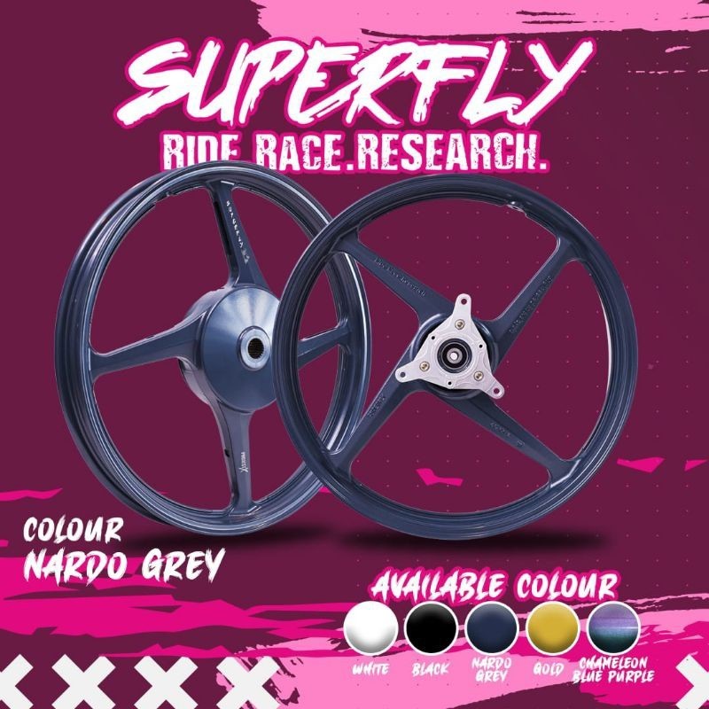 Pelek Racing SUPERFLY Ring 17"..Aerox 155 OLD/Aerox 155 NEW/Lexi/Pcx 150 OLD/Pcx 150 NEW/PCX 160