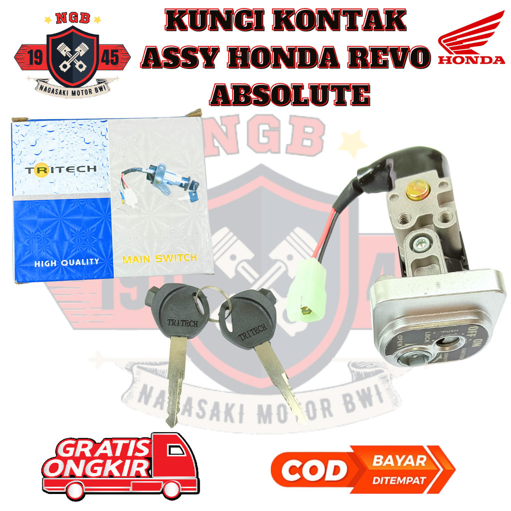 Kunci Kontak Assy Honda Revo Absolute / Kunci Kontak Motor Revo 110 Absolute