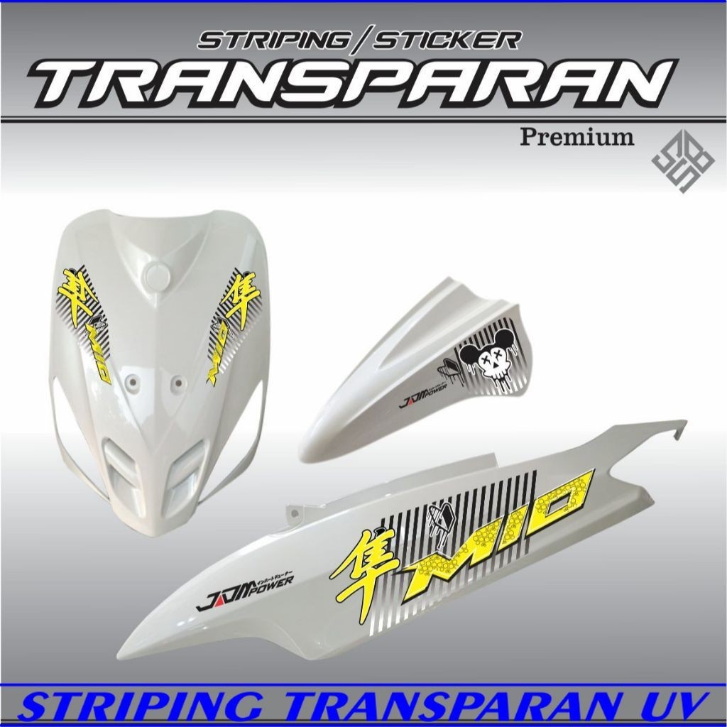 VARIASI SIMPLE / STRIPING MIO HAYABUSA TRANSPARAN STICKER MOTOR MIO SPORTY/SMILE