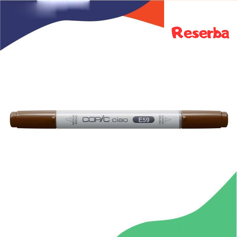 

Copic Ciao Sketch Spidol Grafis Marker E59 WALNUT Warna Kulit Skin Tone Refillable (Clearance Sale)
