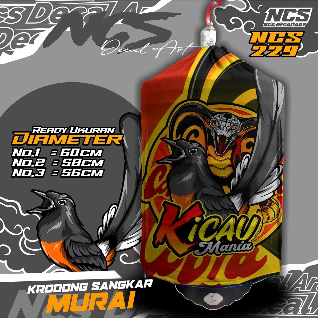 Kerodong MURAI BATU Motif Krodong SANGKAR murai batu Penutup sangkar Mengatasi OB Murai - NCS