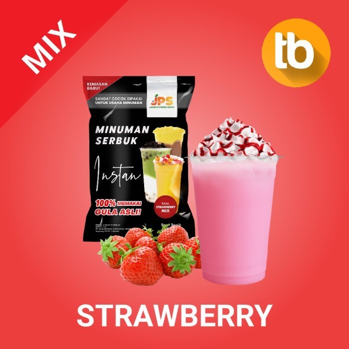 

[Ready] JPS Bubuk Strawberry Mix (Bubuk minuman dan makanan)